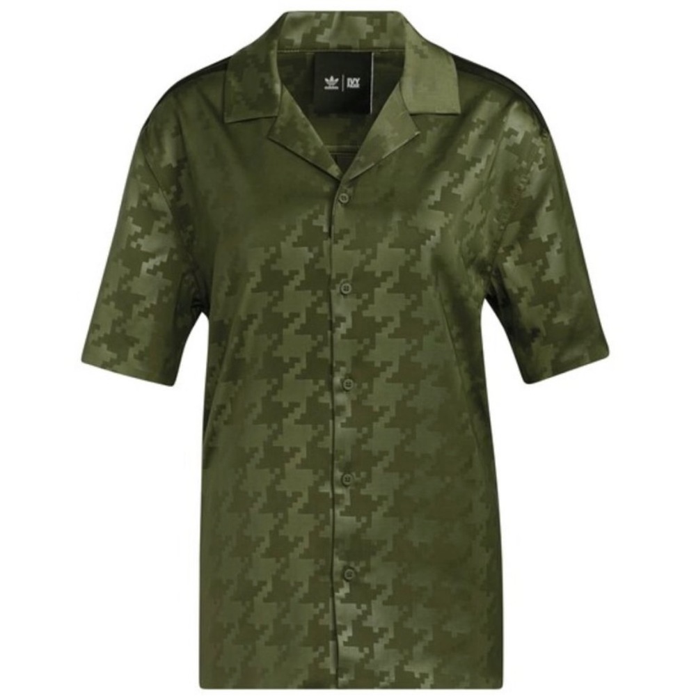 *RARE ADIDAS x IVY PARK HALLS OF IVY Satin Short Sleeve Button Shirt- NW…